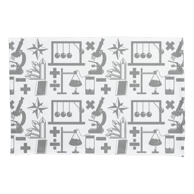 Science Biology Physics Geography Math Pattern Pillowcase (Front)