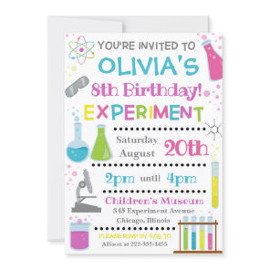 Science Birthday Invitation | Science Invite