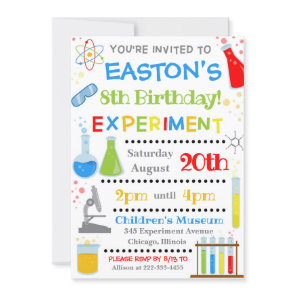 Science Birthday Invitation | Science Invite