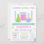 Science Birthday Invitation Science Invite<br><div class="desc">Science Birthday Invitation
Science Invitation
Slime Invitation
All designs are © NOTHING PANDA LLC</div>