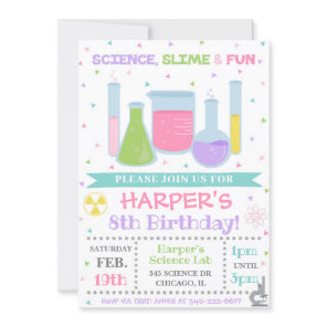 Science Birthday Invitation Science Invite