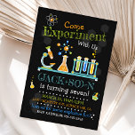 Science Birthday Invitation, Science Party Invite<br><div class="desc">Enjoy this printable science birthday invitation! It's the perfect way to invite guests to your little boy's science themed birthday party. This art invite is designed with boyish colors,  lab equipment,  and chalkboard text.</div>