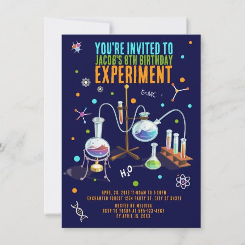 Science Birthday Invitations