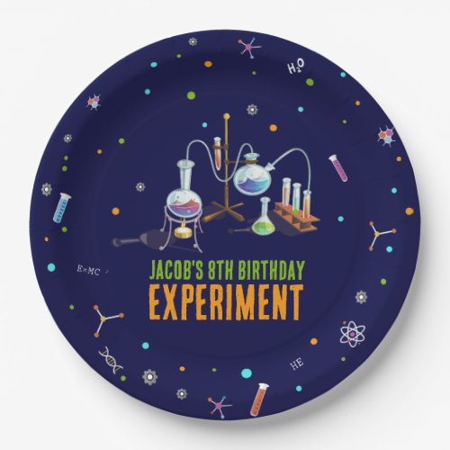 Science Birthday Invitations Paper Plates