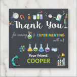 Science Birthday Party Boy Thank You Favor Tags<br><div class="desc">Personalize this awesome science party thank you tags with your details easily and quickly,  simply press the customize it button to further re-arrange and format the style and placement of the text.   Matching items available in store.</div>