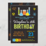 Science Birthday Party Invitation in Blue