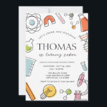 Science Birthday Party Invitation • Mad Science<br><div class="desc">Let's get Mad! This Science themed birthday party invitation had a modern feel and bright colors. The perfect start to planning the perfect birthday event. Easy to edit using zazzle's personalization features.</div>
