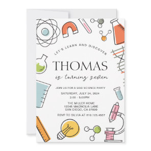 Science Birthday Party Invitation • Mad Science
