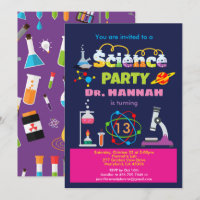 Science birthday party laboratory for girl