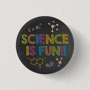 Science Birthday Party Science is Fun Button