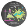 Science Birthday Party | Science is Fun Classic Round Sticker