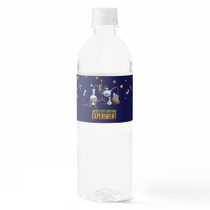Science Birthday Water Bottle Label