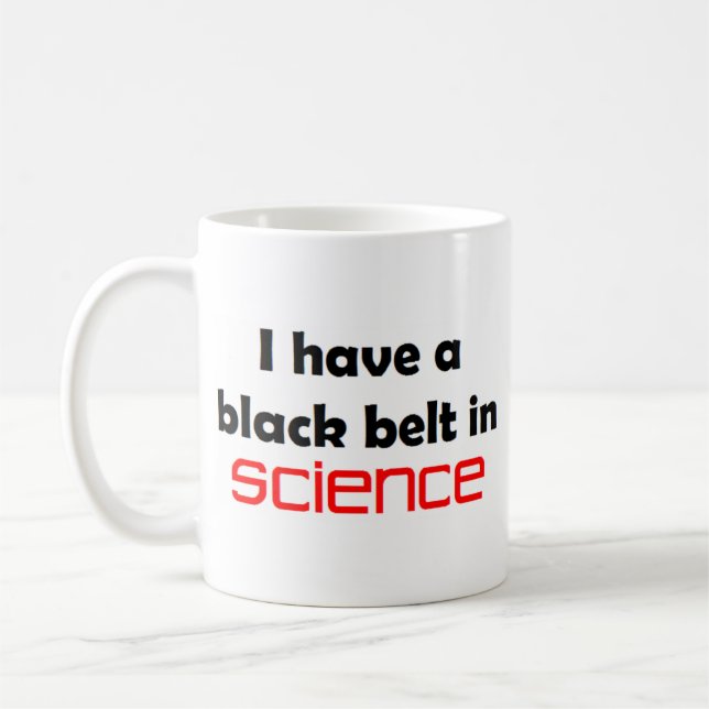 Science black belt coffee mug (Left)