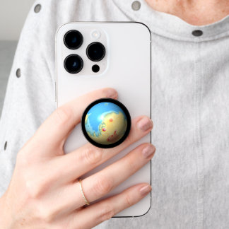 Science Black Blue Red Mars Terraforming Art PopSocket