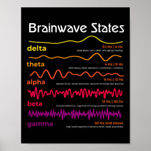Science Brain Waves Definition Neuroscience School Poster