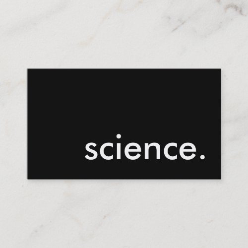 science. business card template