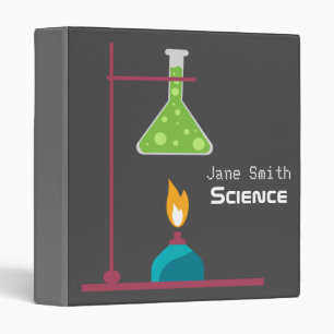 Science chemistry cute science equipment 3 ring binder