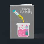 Science chemistry cute science equipment card<br><div class="desc">Science theme chemistry design of science equipmemt with colorful theme This science chemistry design is perfect for a Science lover or Science Geek or someone interested in chemistry.</div>