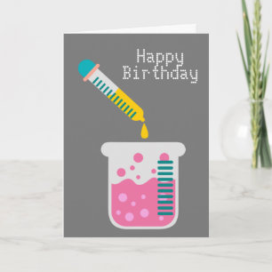 Science chemistry cute science equipment card