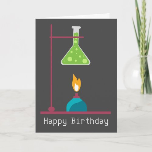 Science chemistry cute science equipment card