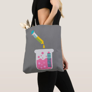 Science chemistry cute science equipment tote bag