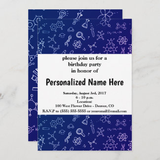 Science / Chemistry Drawing Pattern Invitation