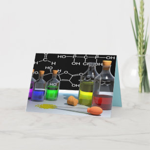 science chemistry greeting card
