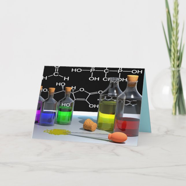 science chemistry greeting card (Front)