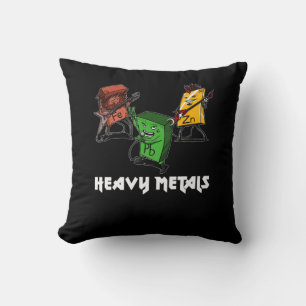 Science Chemistry Heavy Metals Nerd Geek Throw Pillow