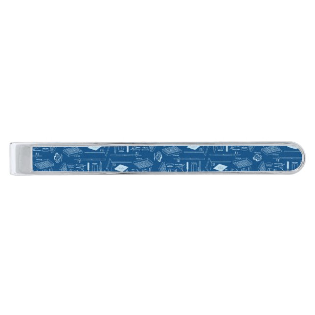 Science Chemistry Lab Silver Finish Tie Bar (Front)