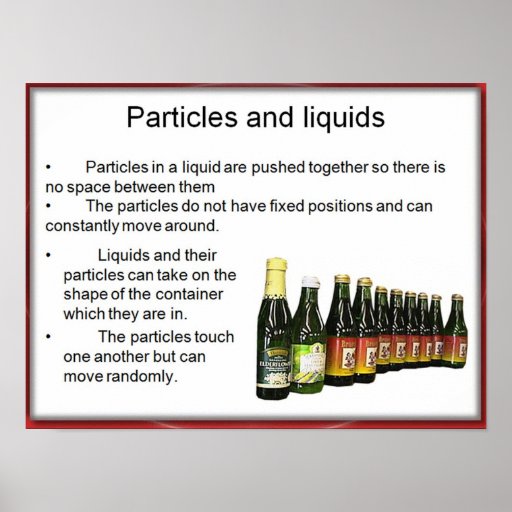 Science, Chemistry, Particles in liquids Poster | Zazzle