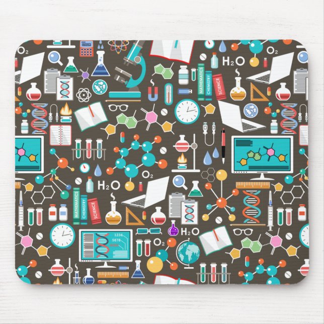 Science / Chemistry Pattern Mouse Pad (Front)