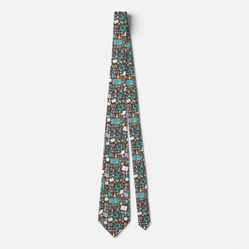 Science / Chemistry Pattern Neck Tie | Zazzle