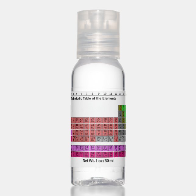 Science Chemistry Periodic Table of Elements Hand Sanitizer (Front)