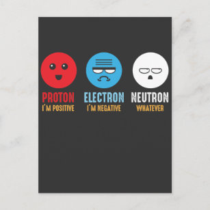 Science Chemistry Pun Proton Electron Neutron Postcard
