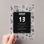 Science Chemistry Scientist Birthday Party Theme Acrylic Invitations<br><div class="desc">A science themed chemistry pattern ideal for anyone who loves science,  chemistry,  biology etc. An ideal gift for scientists no matter the age.</div>