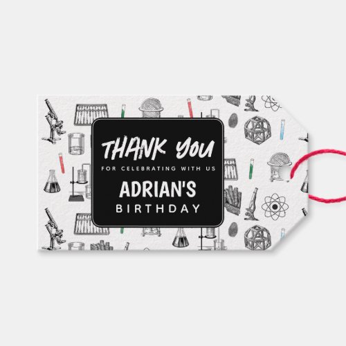 Science Chemistry Scientist Birthday Party Theme  Gift Tags