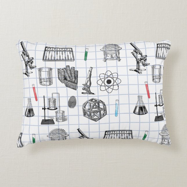 Science Chemistry Scientist Pattern  Accent Pillow (Front)