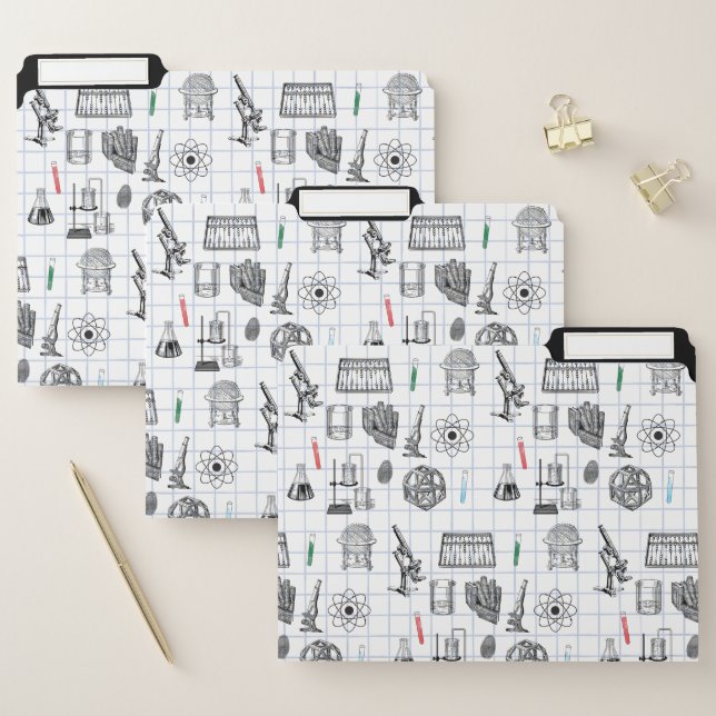 Science Chemistry Scientist Pattern   File Folder (Set)