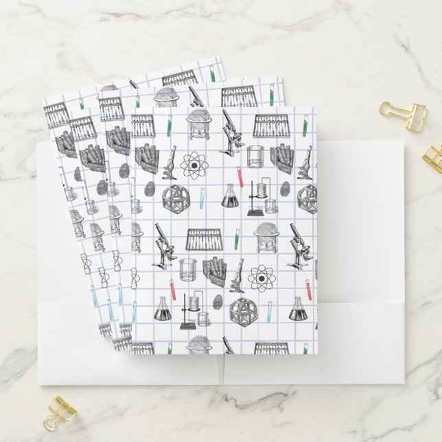Science Chemistry Scientist Pattern  Pocket Folder (In Situ)