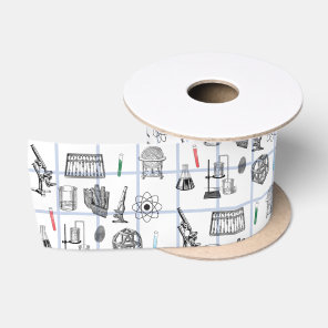 Science Chemistry Scientist Pattern  Satin Ribbon
