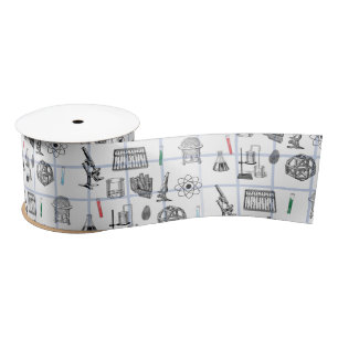 Science Chemistry Scientist Pattern  Satin Ribbon