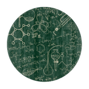 Science, chemistry, vintage laboratory pattern cutting board
