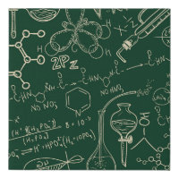 Science, chemistry, vintage laboratory pattern
