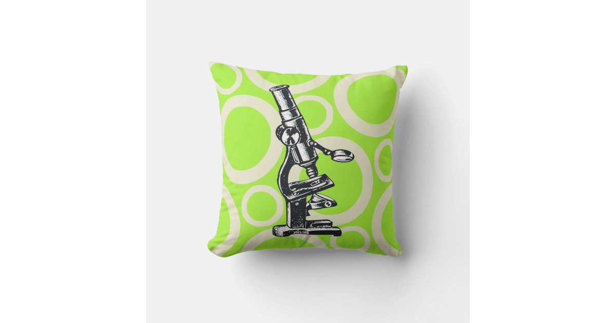 Science Chic Microscope Throw Pillow Zazzle