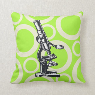 Science Chic - Microscope Throw Pillow