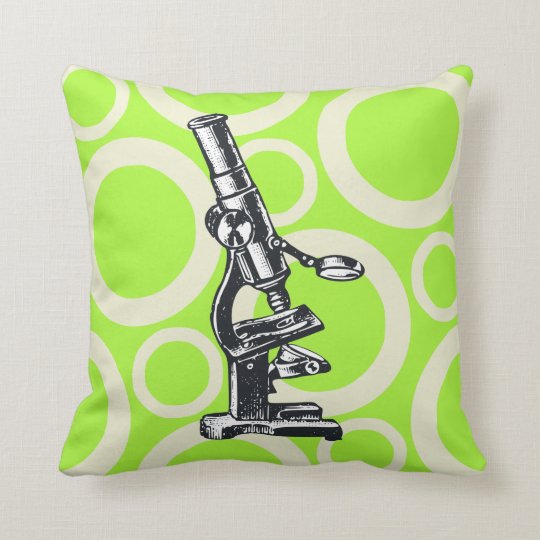 Science Chic Microscope Throw Pillow Zazzle