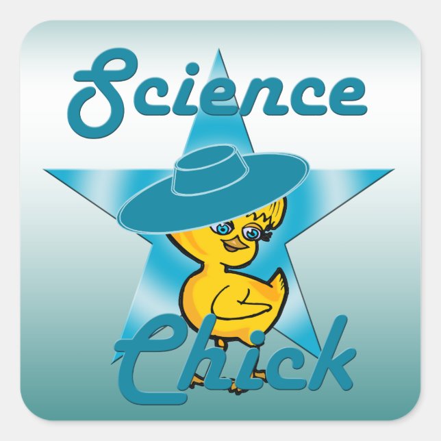 Science Chick #7 Square Sticker (Front)