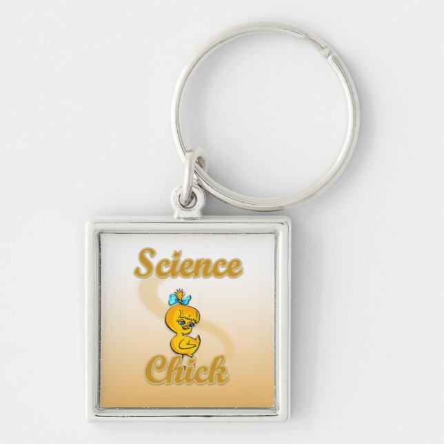 Science Chick Keychain (Front)