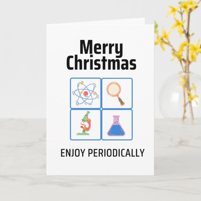 Science Christmas Card (Yellow Flower)